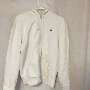 White Zip Up Hoodie from Ralph Lauren
